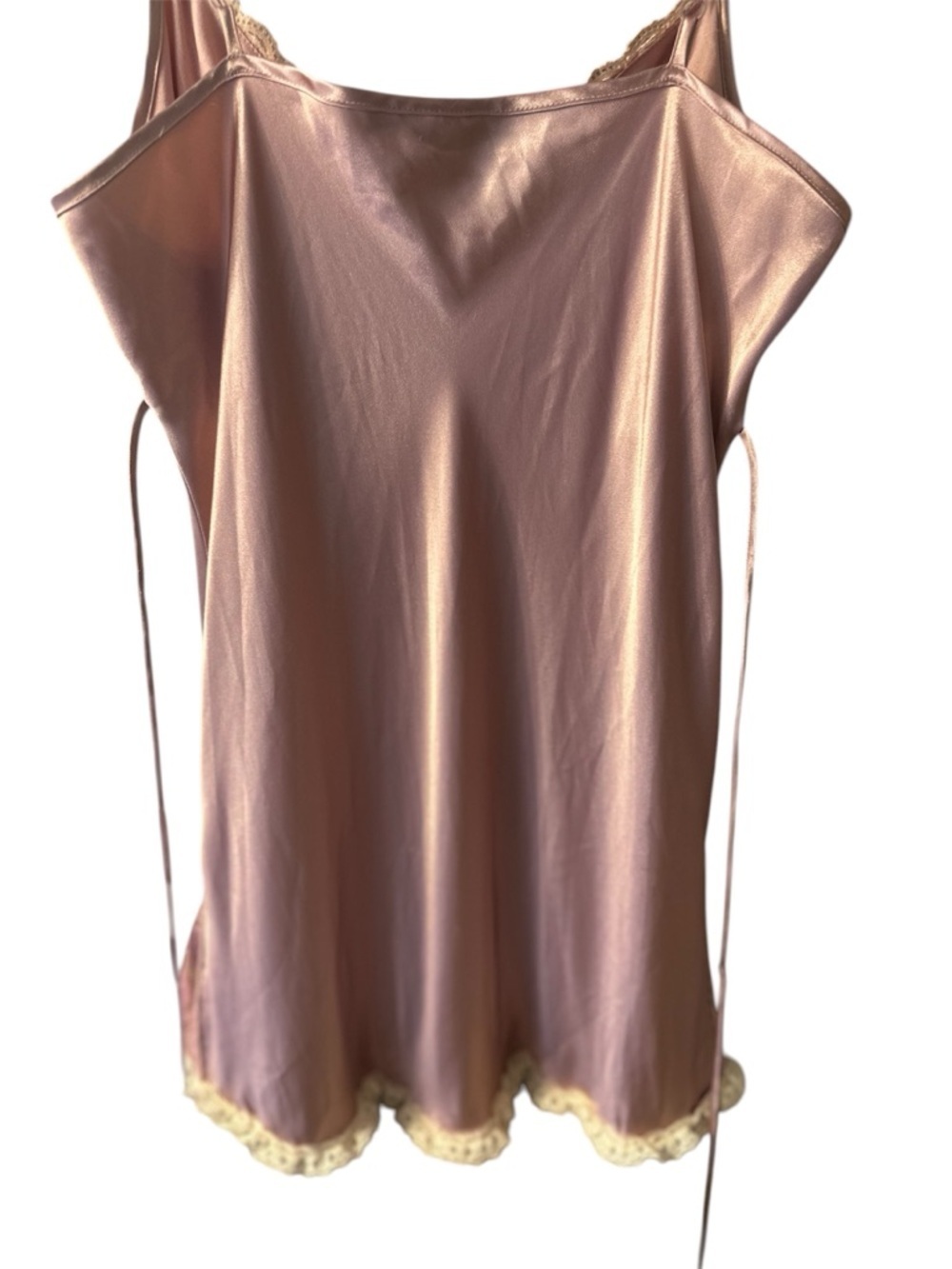 Self Esteem Blush Pink and Tan Satin Tiered Prom Dress size M - Picture 3 of 10
